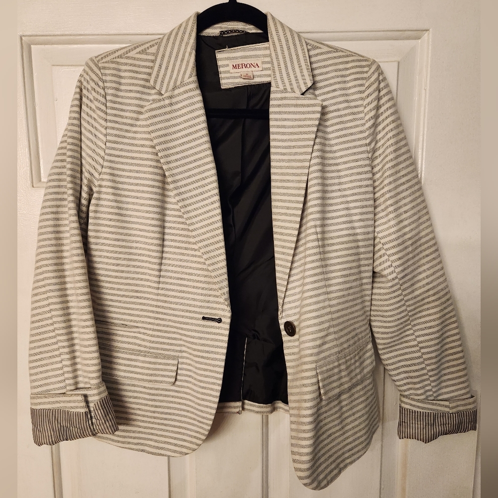Striped Merona Gray Blazer